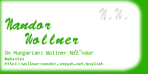 nandor wollner business card